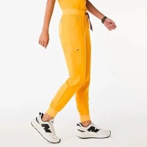 FIGS Emergency Yellow Zamora Jogger Medium EUC